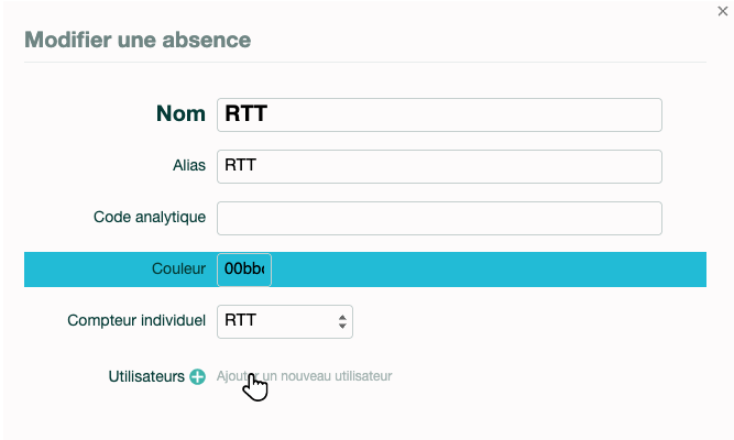 Ajouter les utilisateurs concernés