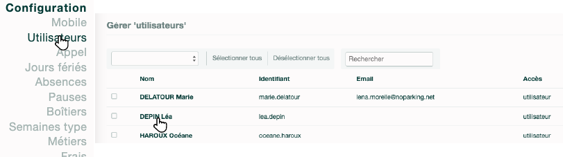 Cocher le champ travail de nuit
